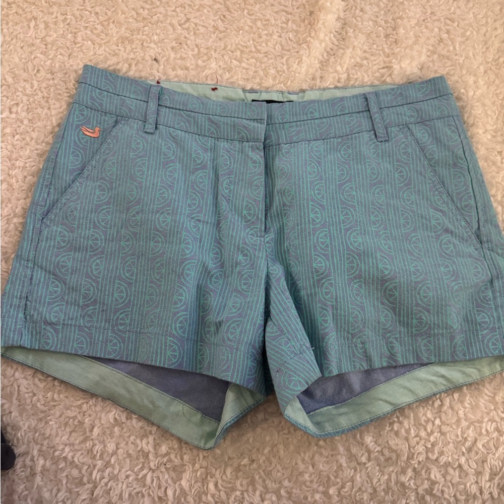 Southern Marsh Teal Patterned Women's Shorts